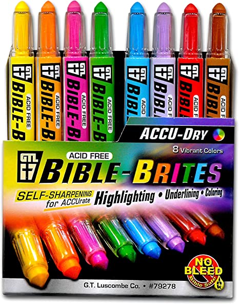 6 No Bleed or Smear Bible Safe Gel Highlighters, Bible Journaling Inductive  Study Kit Markers, Highlighters, Pens, Korean Stationary 