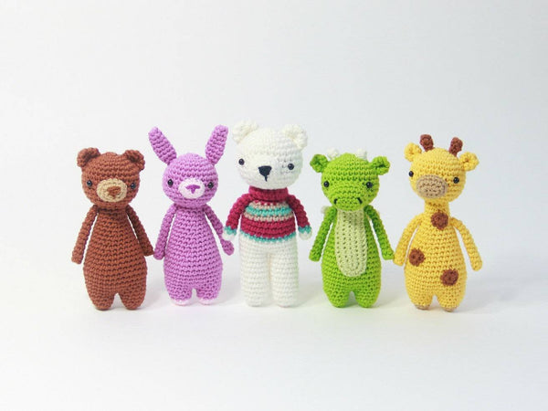 Mini animal amigurumi patterns by Little Bear Crochets plus free polar bear pattern