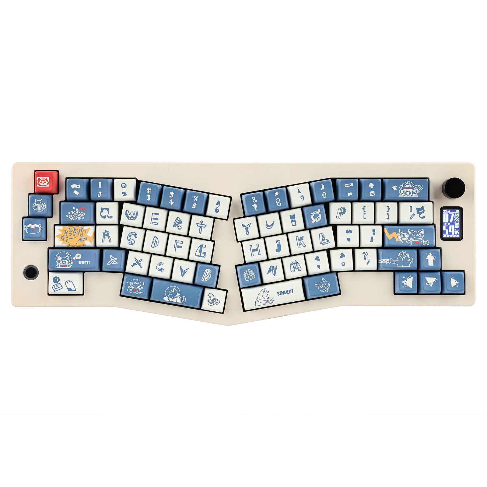 CIDOO ABM066 Assembled Keyboard / White / CIDOO Silent Blue Switch