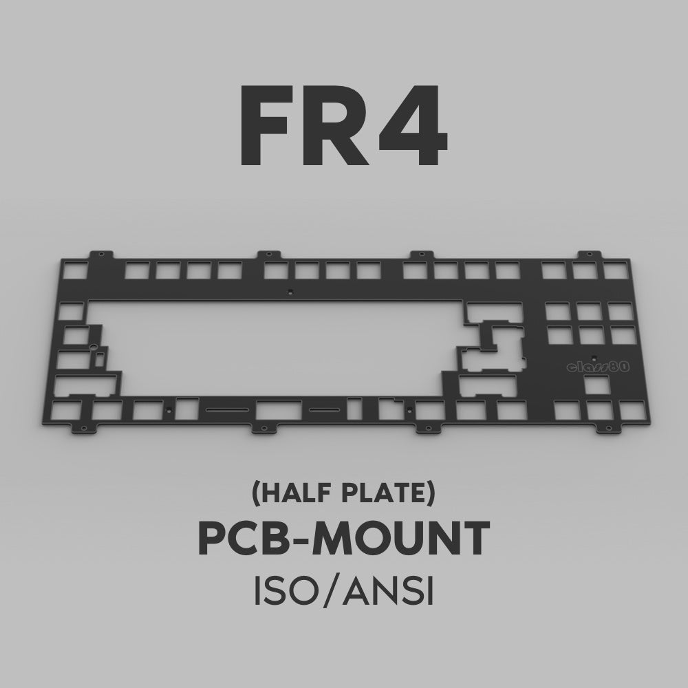 Class80 - FR4 Half Plate for PCB-Mount Stabilizer (ISO/ANSI)