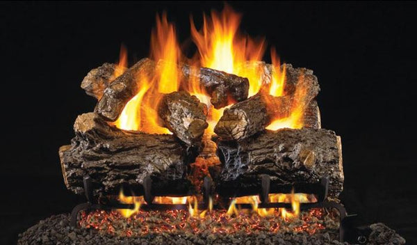 Burnt Rustic Oak Gas log