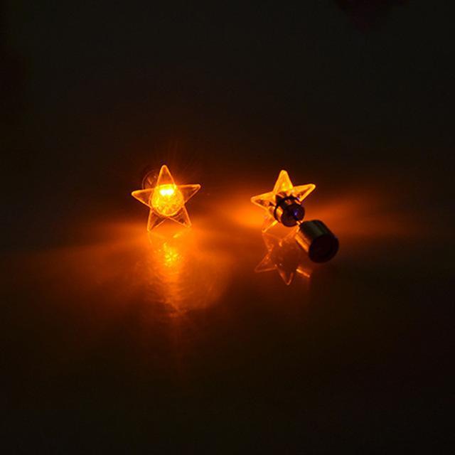 led star earrings