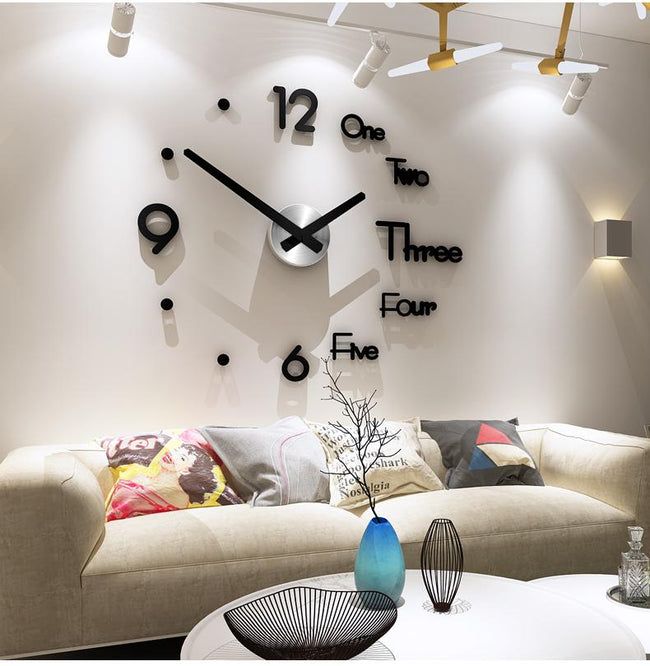 Creative 3d Diy Wall Clock