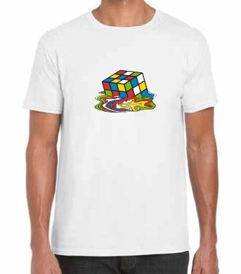 Melting Cube T-shirt White - MENS image