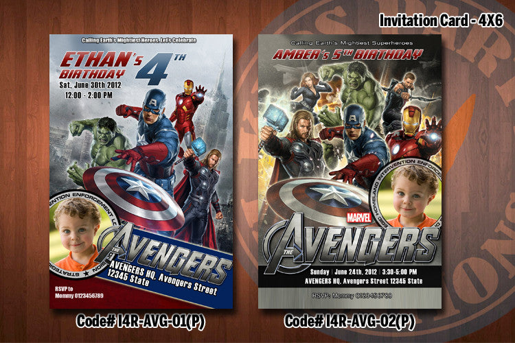 Personalized Avengers Birthday Party Invitations 8