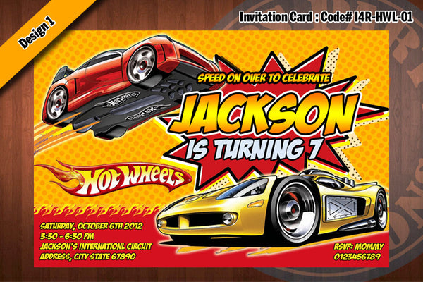 hot wheels invitation