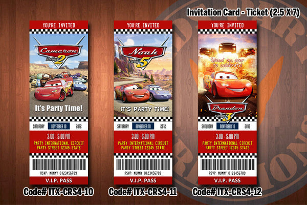 mcqueen birthday invitations