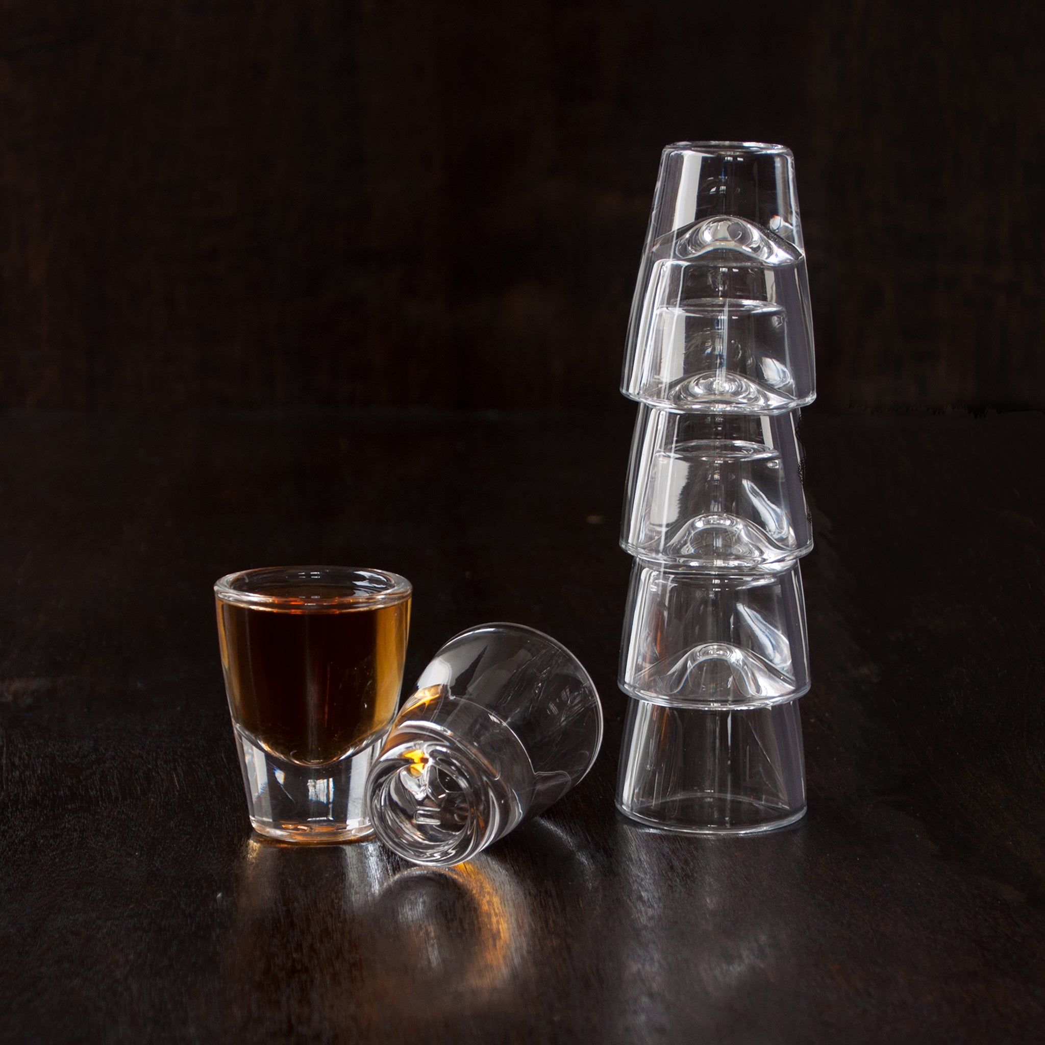 BUSWELL® STACKABLE SHOT GLASSES – 1oz (30ml) / PACK OF 24