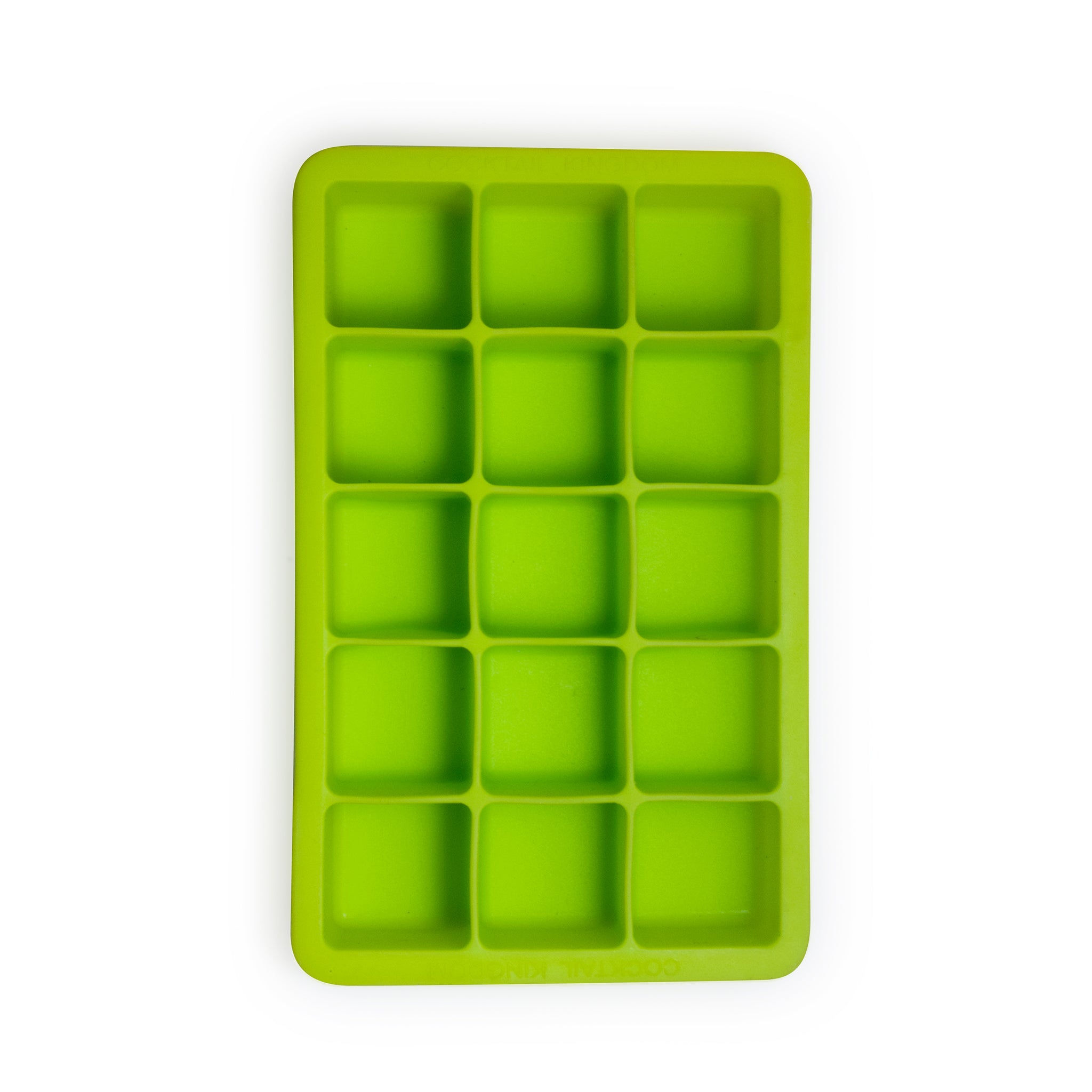 1.25in SQUARE ICE CUBE TRAY – FOOD GRADE RUBBER / GREEN