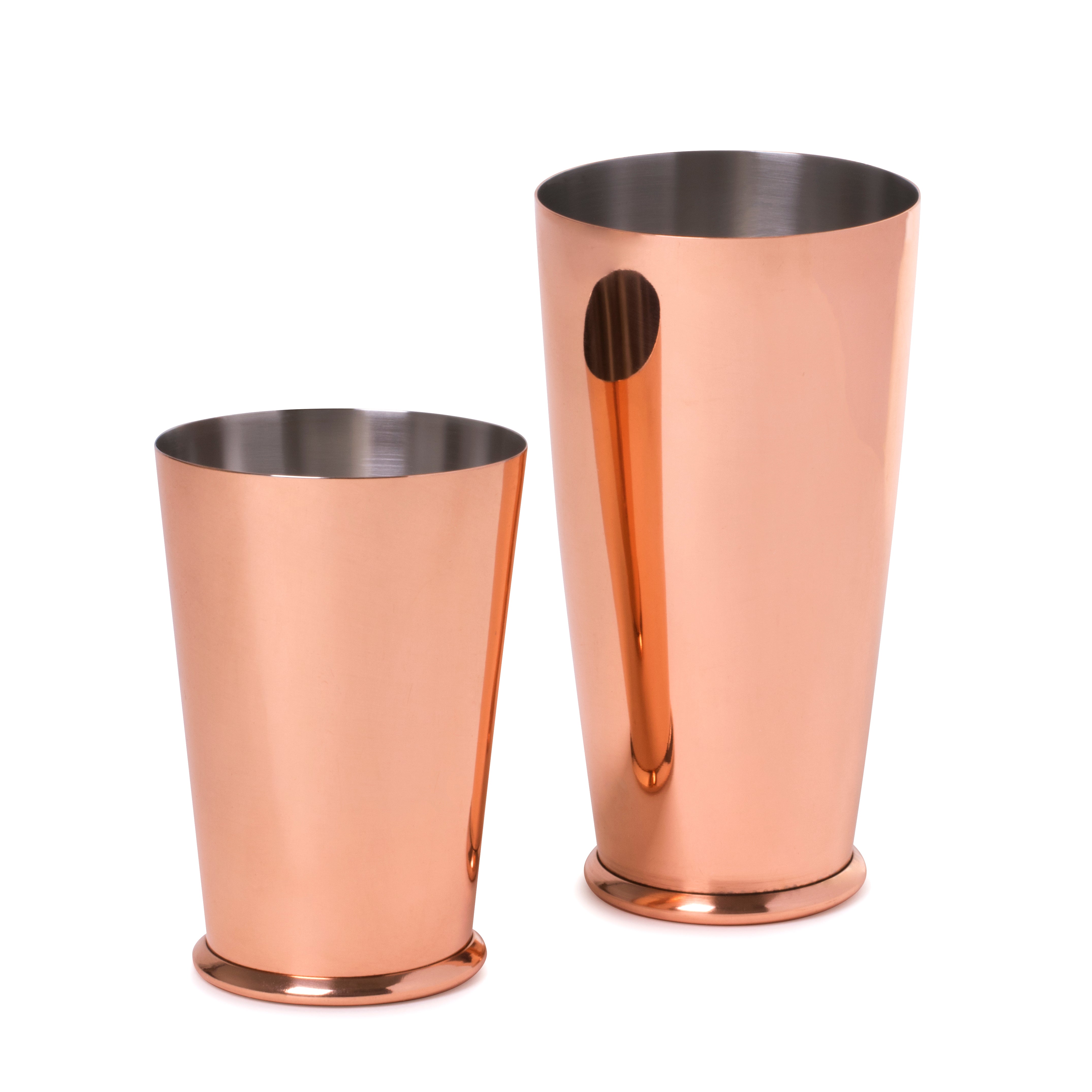 SET OF LEOPOLD® WEIGHTED SHAKING TINS / COPPER-PLATED