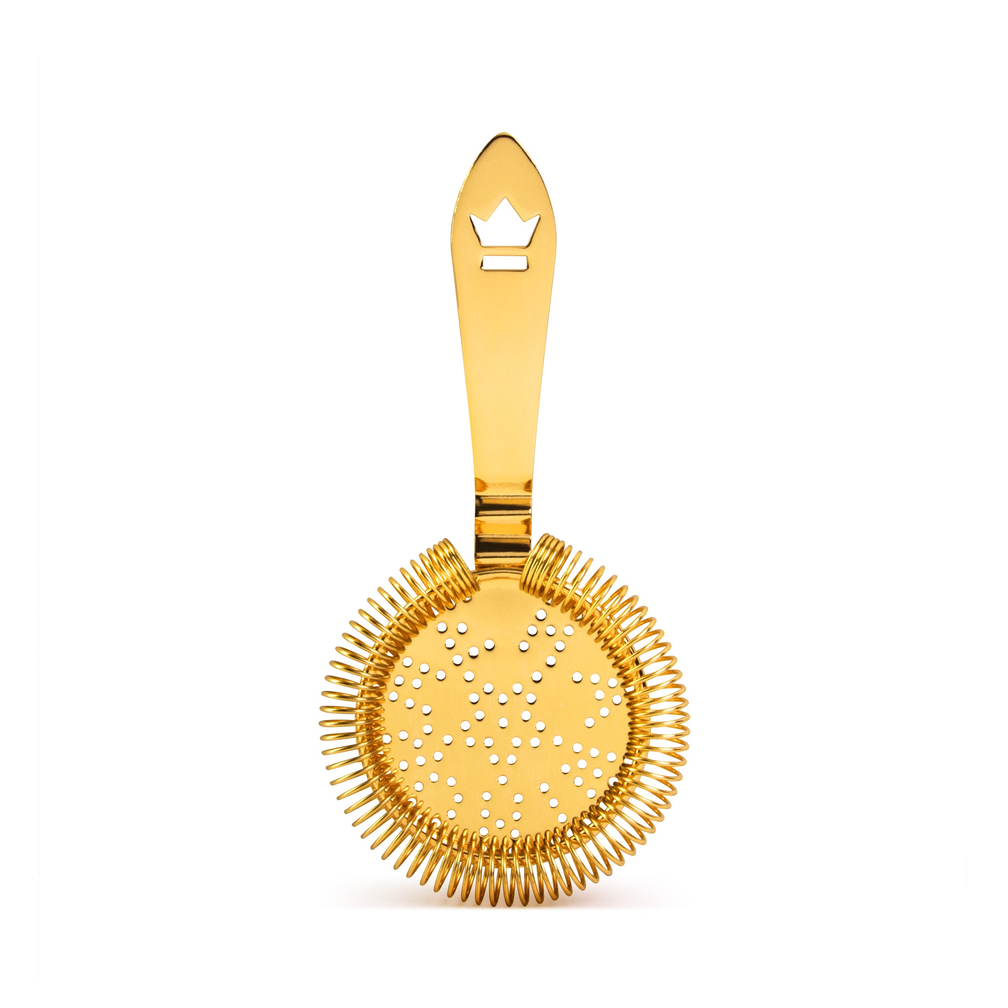 ANTIQUE-STYLE COCKTAIL STRAINER / GOLD-PLATED