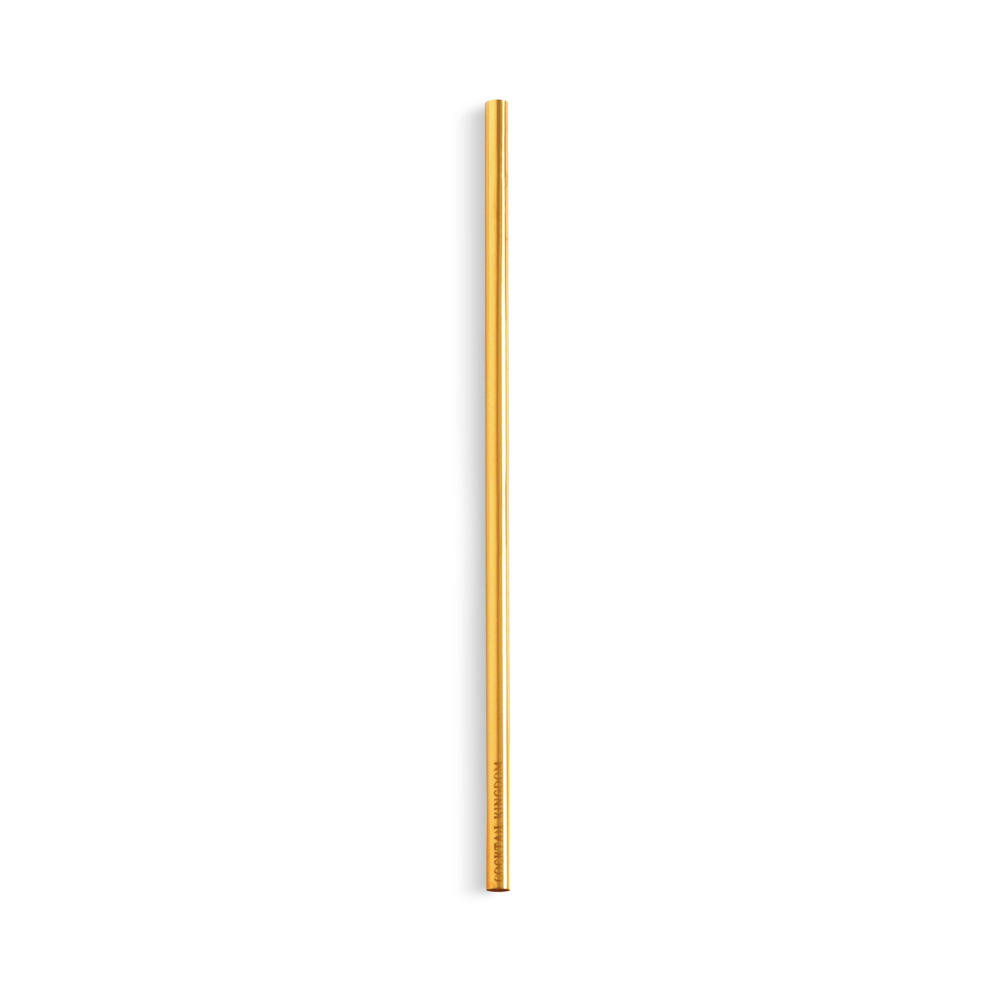 STEEL STRAW – GOLD-PLATED / 7.5in / PACK OF 6