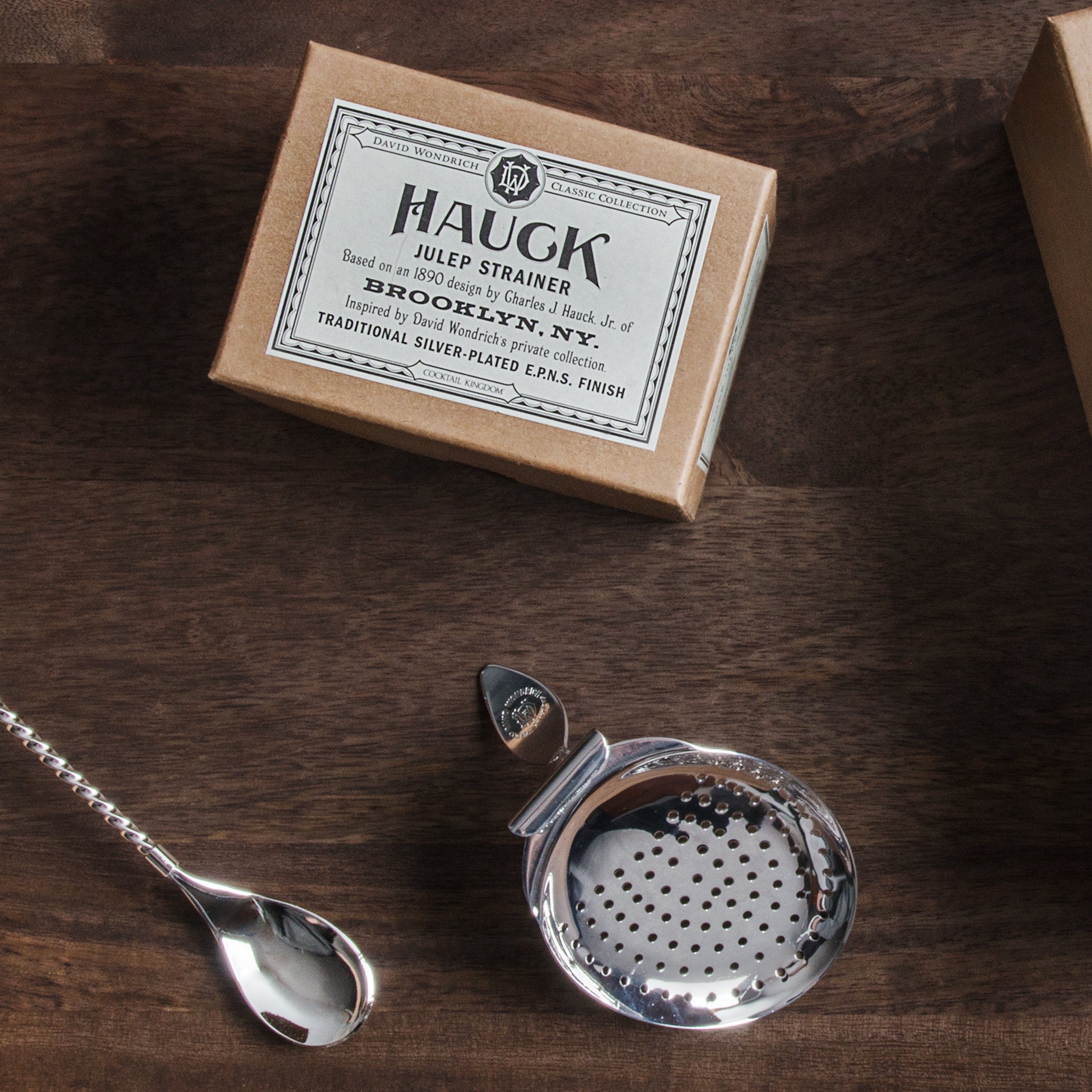 HAUCK™ JULEP STRAINER / SILVER-PLATED EPNS