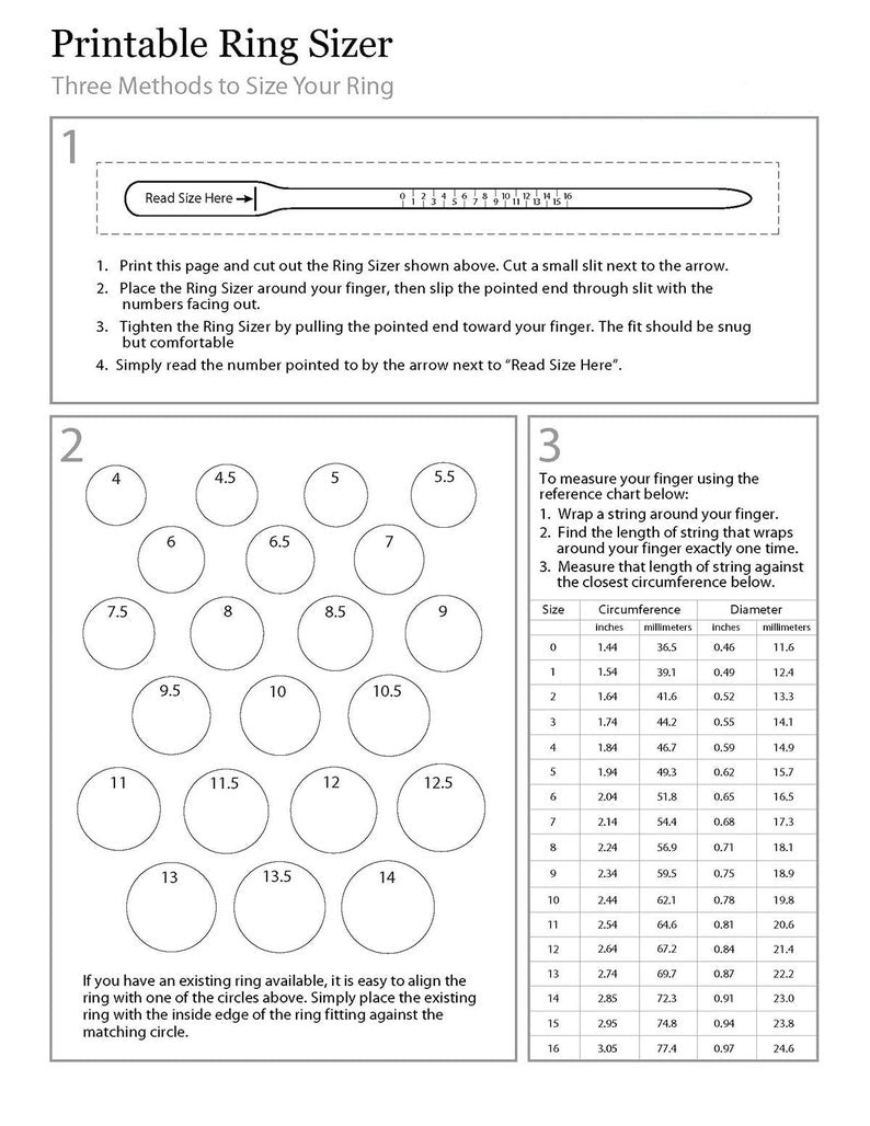 Ring Sizing Guide