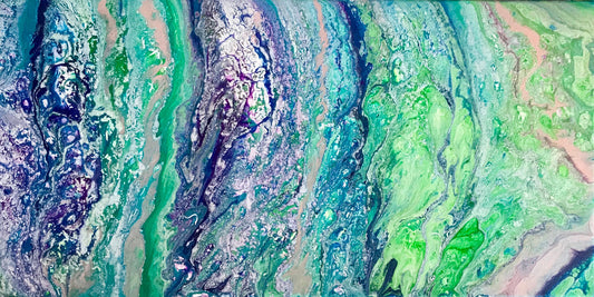 194 US Floetrol Used for Pillow, PM and CA, Acrylic Pour Painting, Abstract