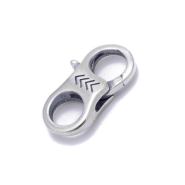 925 Sterling Silver Swivel Clasp, 6 X 17 Mm Push Clasp 2803