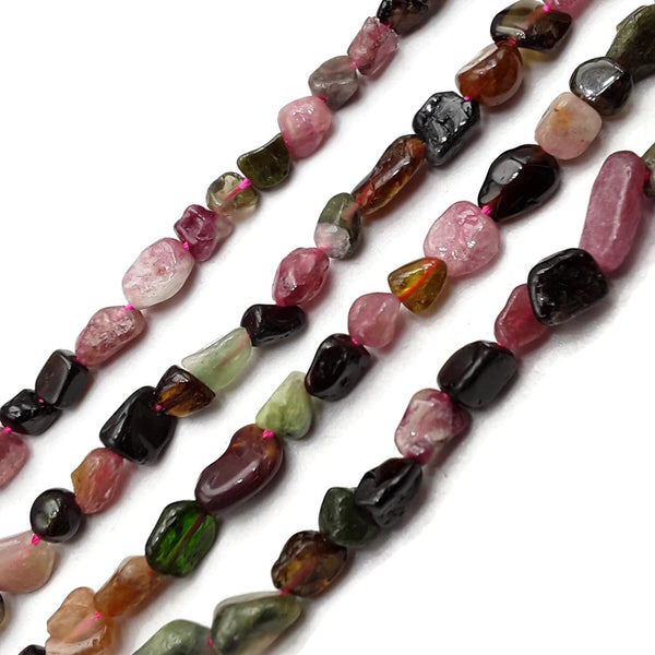 Natural Multicolor Tourmaline Beads Strands