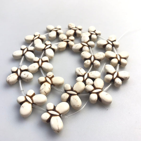 Small Howlite Cross Beads – rocketcitybeads