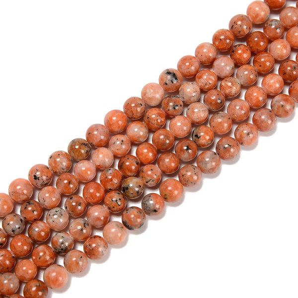 Golden Sandalwood Smooth Round Beads 6mm 8mm 10mm 12mm 15.5 Strand