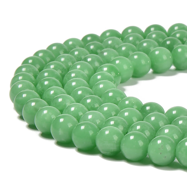 Natural Green African Jade Round Beads 15.5 Strand 4mm 6mm 8mm 10mm S2 –  Eagle Beadz