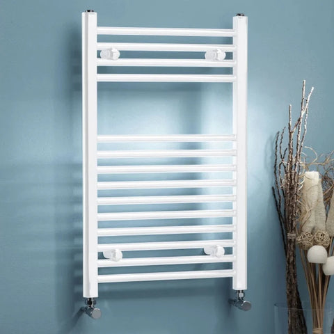 Kartell Straight Central Heated Towel Rail White