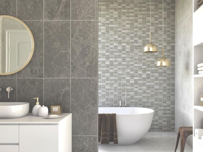 Vox motivo graphite tile effect panels