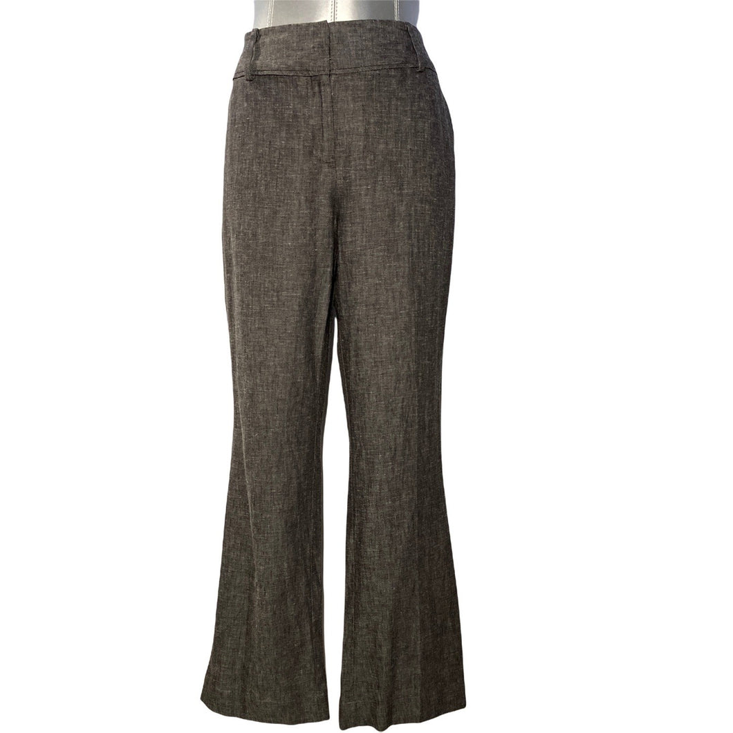 Ann Taylor LOFT 10P Dress Pants Tweed Trouser NWT Modern Fit Black Gray Tweed