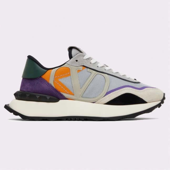 Valentino Netrunner Sneakers Grey & Multi - Luxo Fashion product image