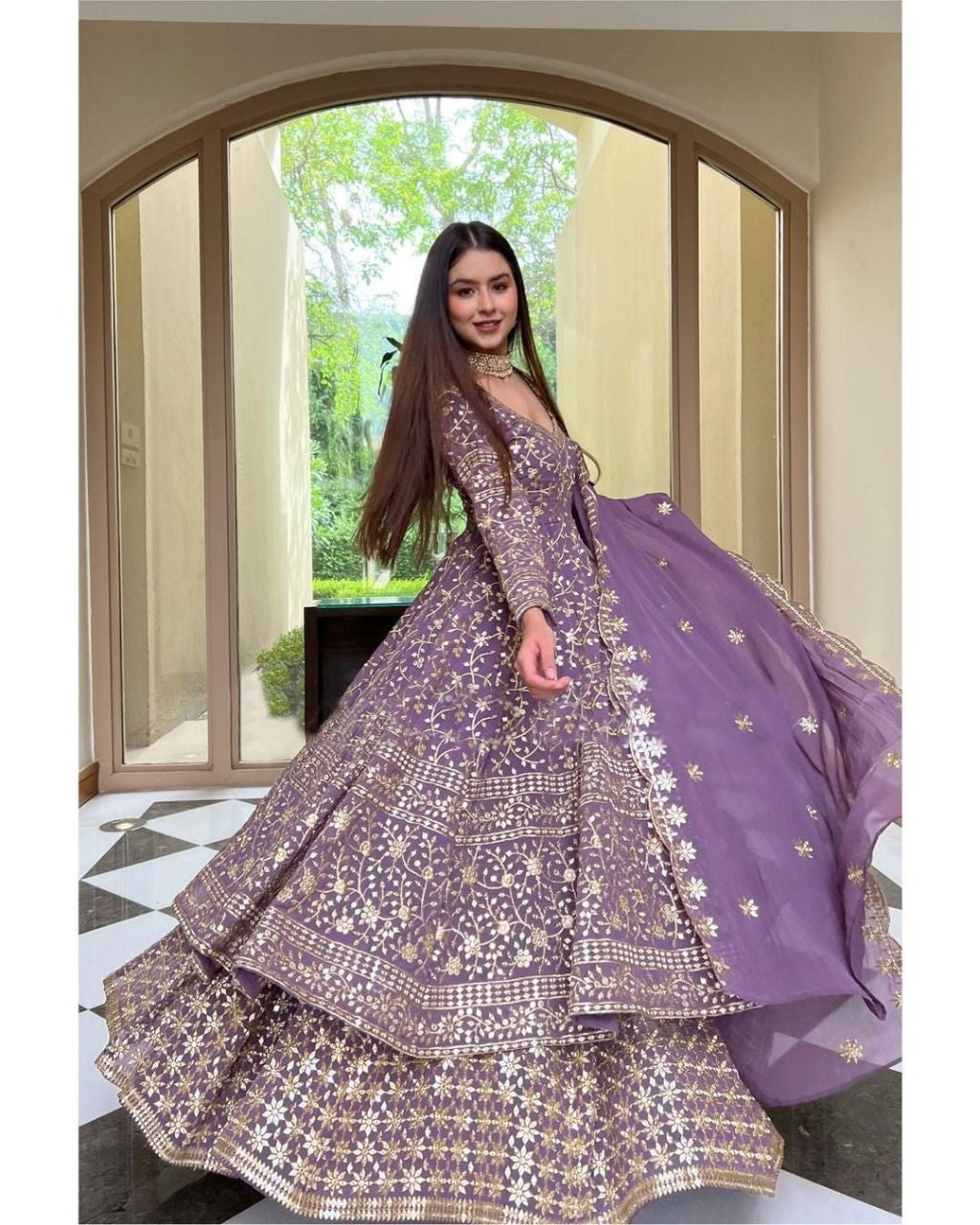 Stylish sequence and embroidered lehenga choli - Shoplance – ShopLance