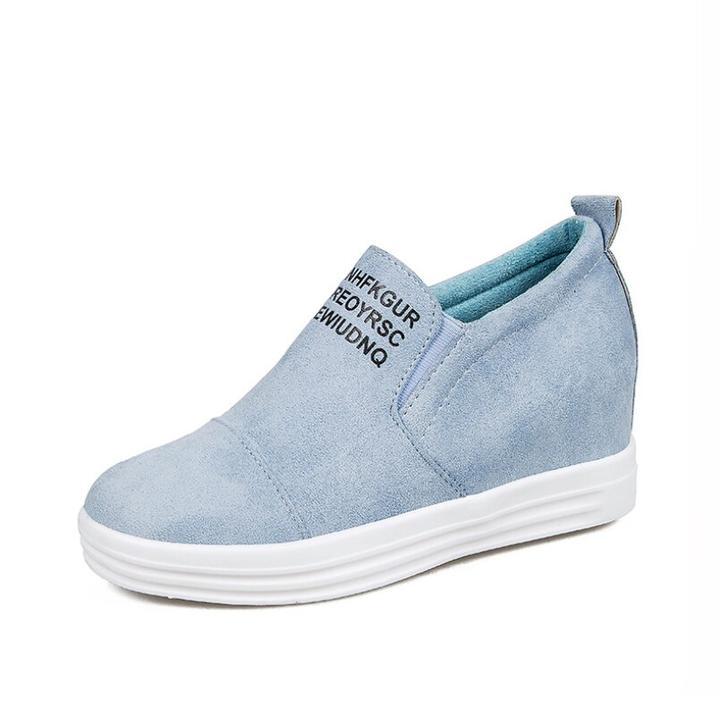 slip on wedge sneakers faux suede wedge heel casual sneakers