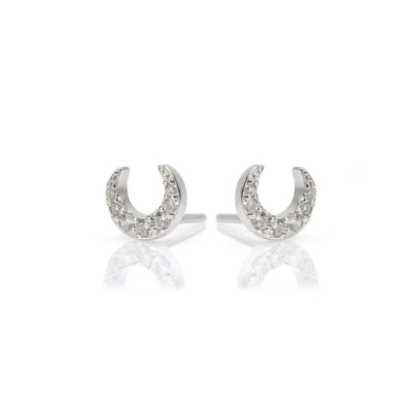Gemini Moon Silver Earrings