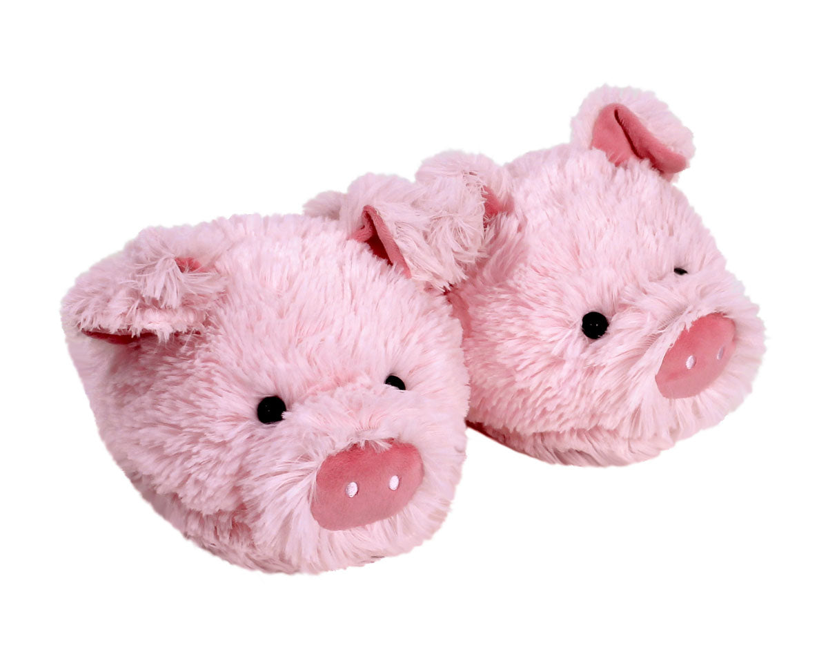 Fuzzy Pig Slippers – AnimalSlippers.com