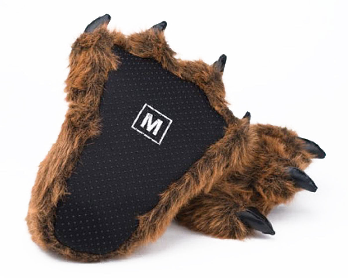 Fortov bind Nysgerrighed Grizzly Bear Paw Slippers – AnimalSlippers.com
