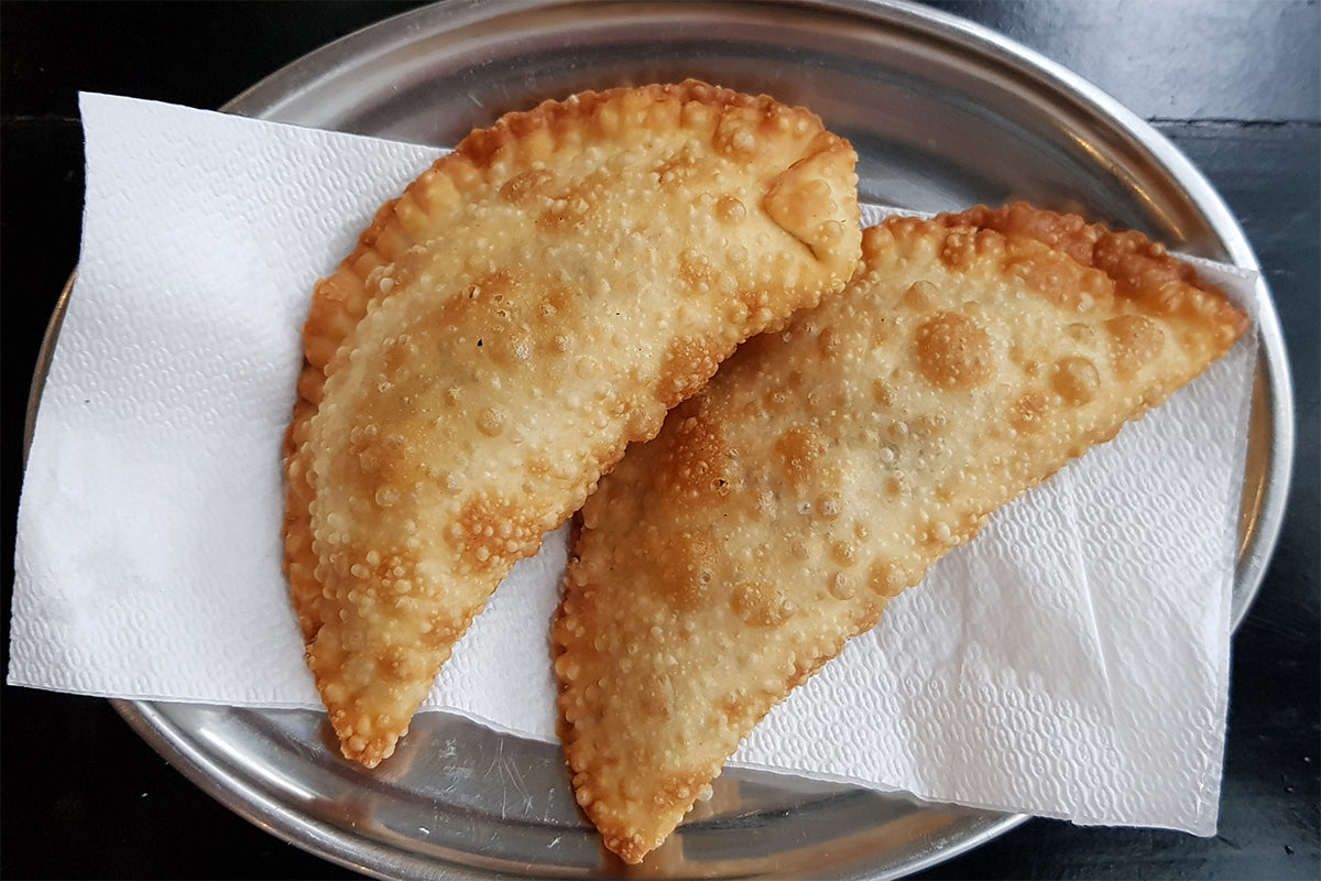 Deep fried appetizers on a plate