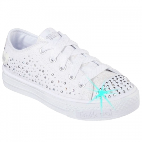 skechers white sparkle