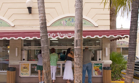 A ventanita in Miami with people standing outside