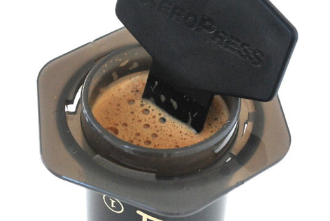 Aeropress Inverted Stirring With Paddle