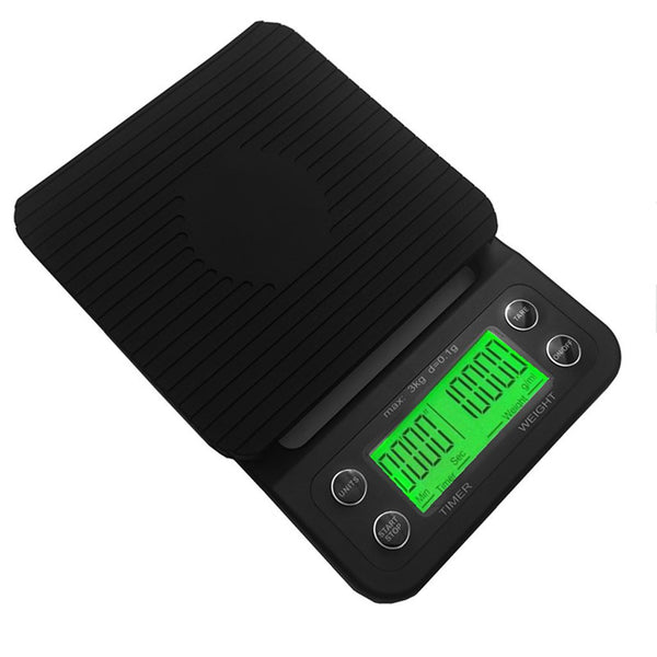 Digital Coffee Scale With Timer & Heat Mat Cape Coffee Beans