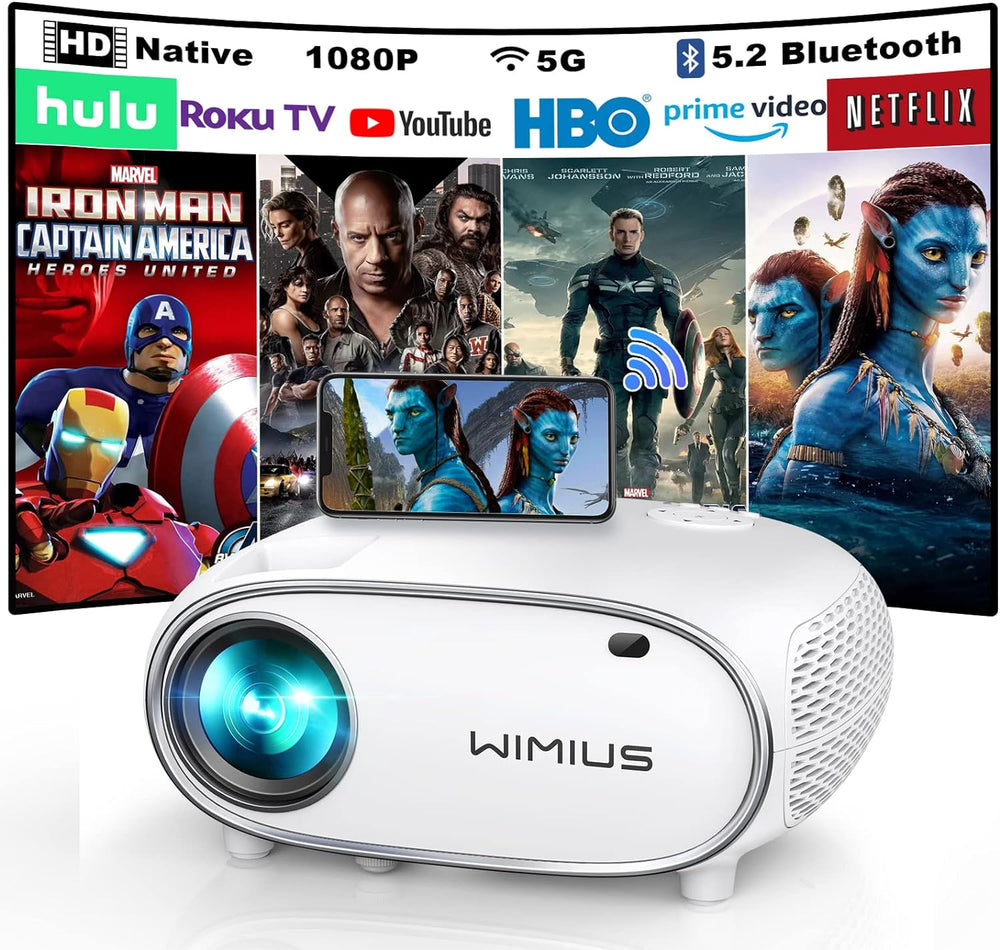 Wimius P62 1080p LED Beamer mit WiFi 6 & BT 5.1 für 178,49€ (statt