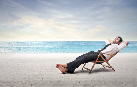 Relaxed Man at Beach