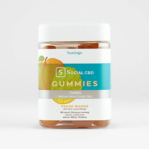 Social CBD Original BS Gummies Peach Mango - 60ct