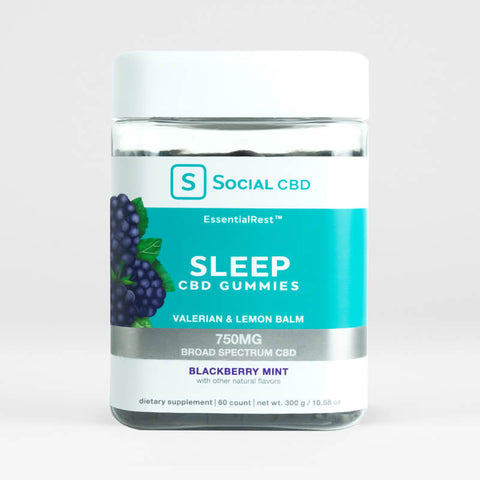 Social CBD Sleep BS Gummies Blackberry Mint - 60ct