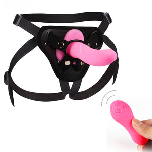 10 Speed Wireless Vibrating Strap On Harness Dildo - Daily Squirt Shop - Daily Squirt Shop -