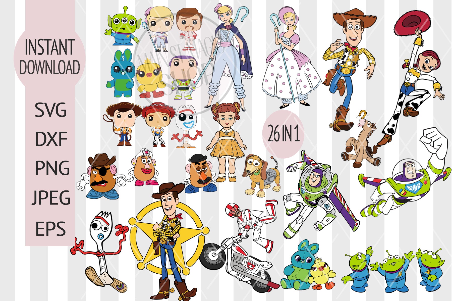 Download Toy Story Svg Files Toy Story 4 Svg Characters Clip Art Cutfiles Ep Main St Magic Shop