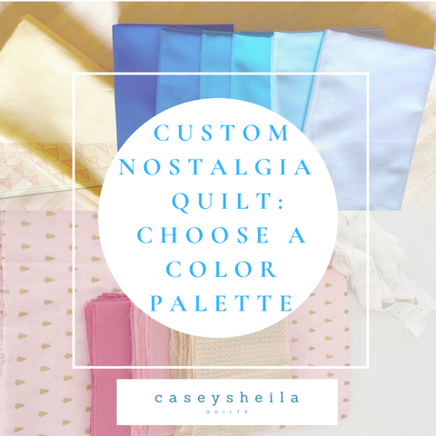 Choose a color palette for custom quilt