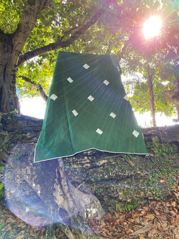 custom king sized green quilt