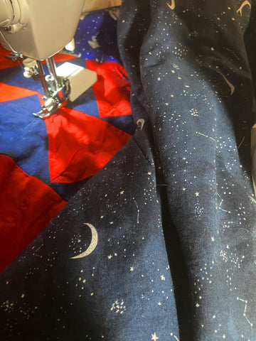 space quilt fabric