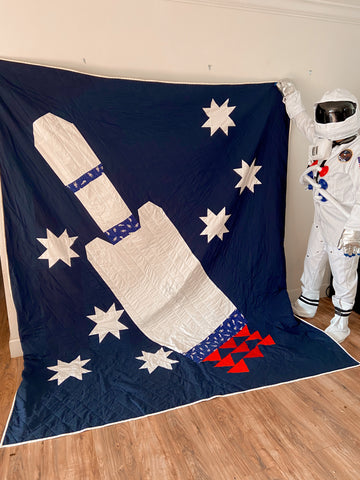 kid's space quilt