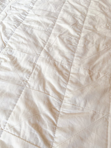cream quilted fabric