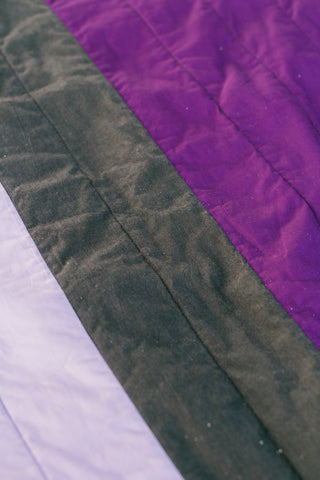 purple & grey kids quilt